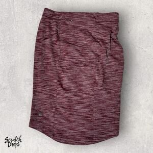 Rare Lululemon Yoga Haven Skirt Heather Maroon Red Reflective Pocket Size 6